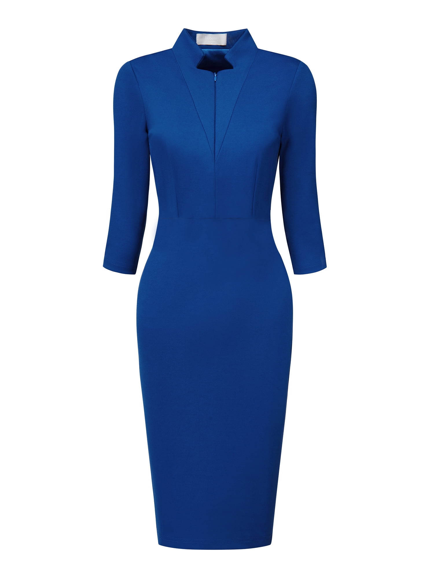 blue dresses for work Daring Diva Sheath Zipper Collar Pencil Dress M Royal Blue, Women's, Size: Medium, Black Lenox Dress Shirt Classic SID-ID23090 Size:US XL The midi A Line