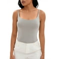 thumbnail image 1 of Unique Bargains Women's Shelf Bra Basic Tank Adjustable Spaghetti Strap Camisole S Grey, 1 of 6