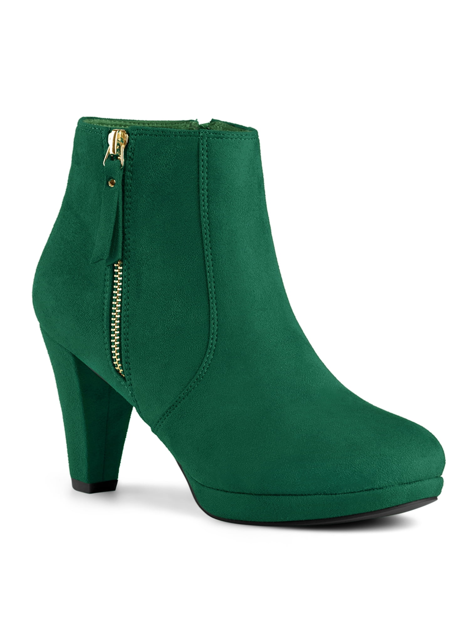 Green store booties women