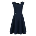 thumbnail image 1 of DARING DIVA Sleeveless Summer A-Line Casual Dress S Navy Blue, 1 of 6
