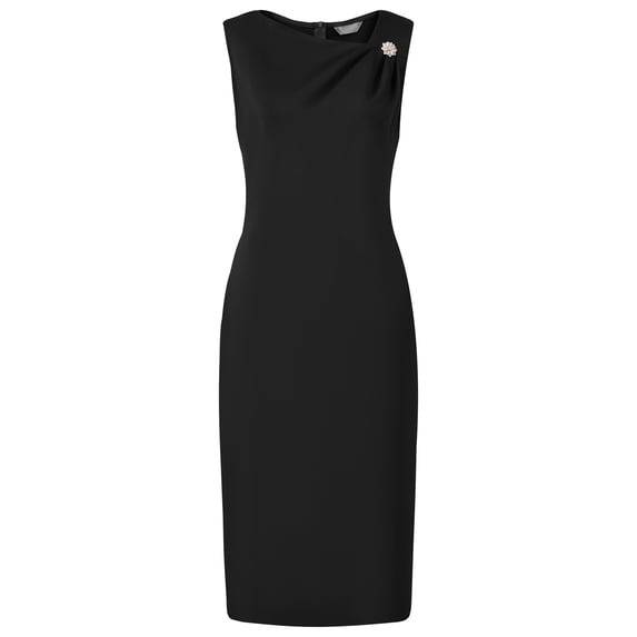 Sheath Asymmetrical Neck Ruched Long Simple Evening Dresses main image 0