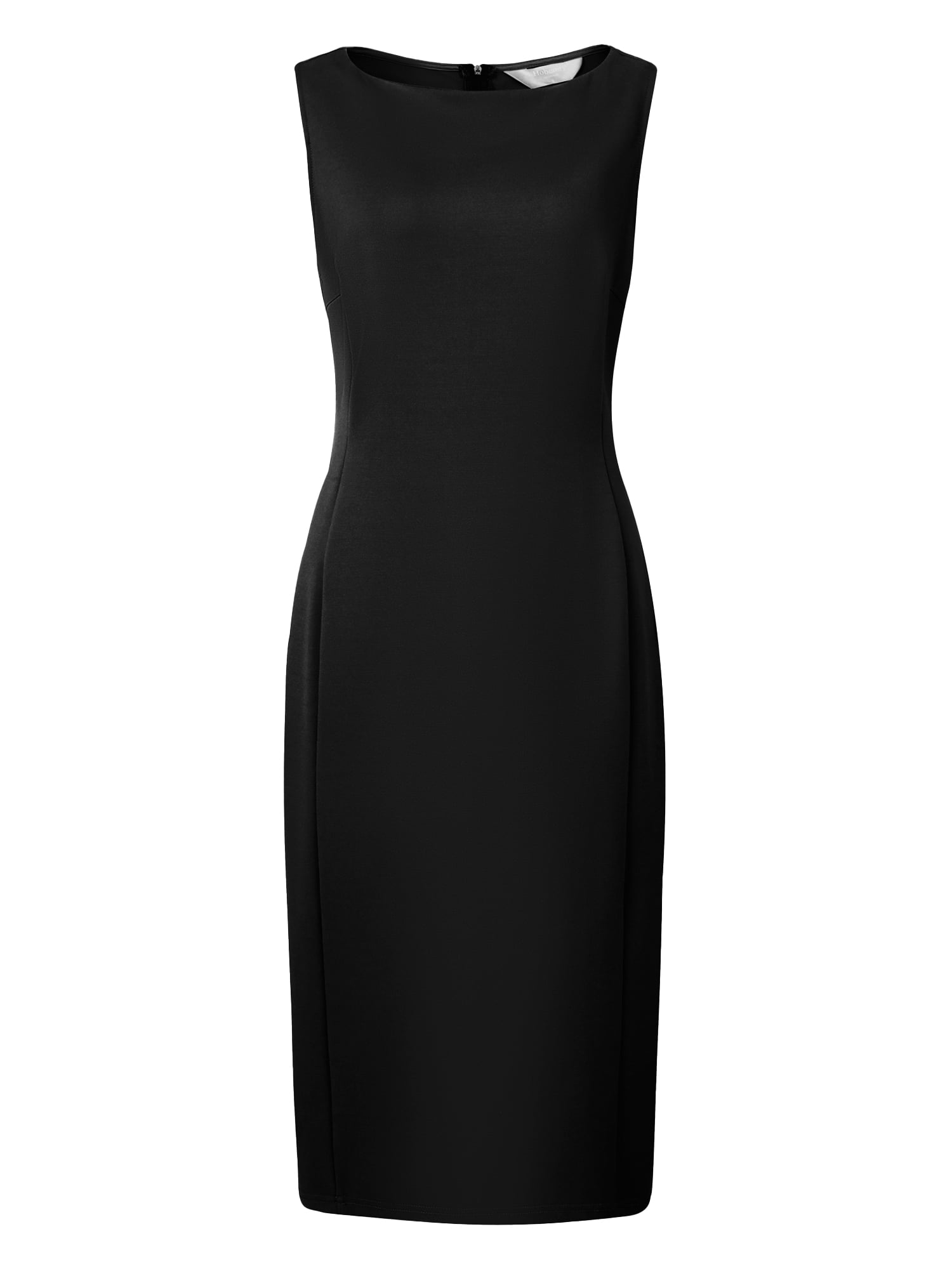 Unique Bargains Sleeveless Sheath Dress for Women, 62% Rayon 33% Nylon, Black, L, Boat Neck Casual Pencil Style