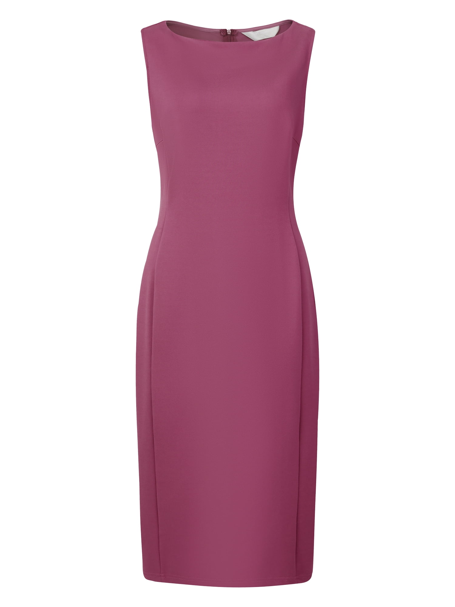 DARING DIVA Sleeveless Sheath Boat Neck Pencil Dress M Plum Purple