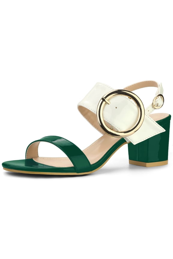 Women's Slingback Block High Heel Sandals