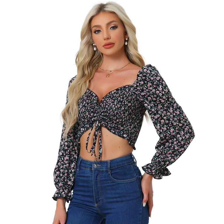 セール】JACQUARD FLOWER PUFF SLEEVE TOPS（シャツ/ブラウス