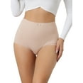 thumbnail image 1 of Unique Bargains Women's Soft High Waist Tummy Control Briefs Underpants L Light Pink, 1 of 6