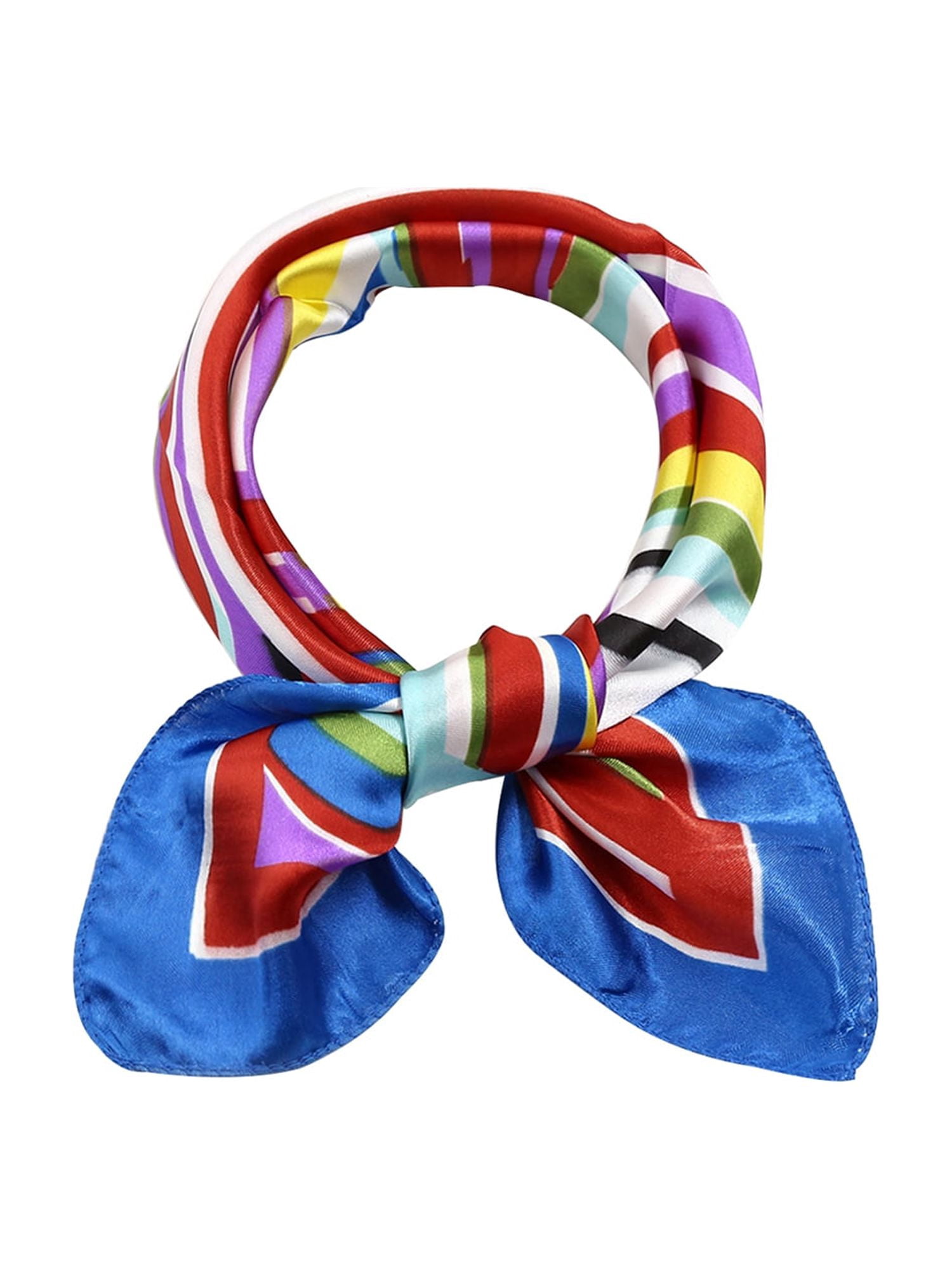 Unique Bargains Women's Square Shaped Printed Contrast Color Casual Scarves