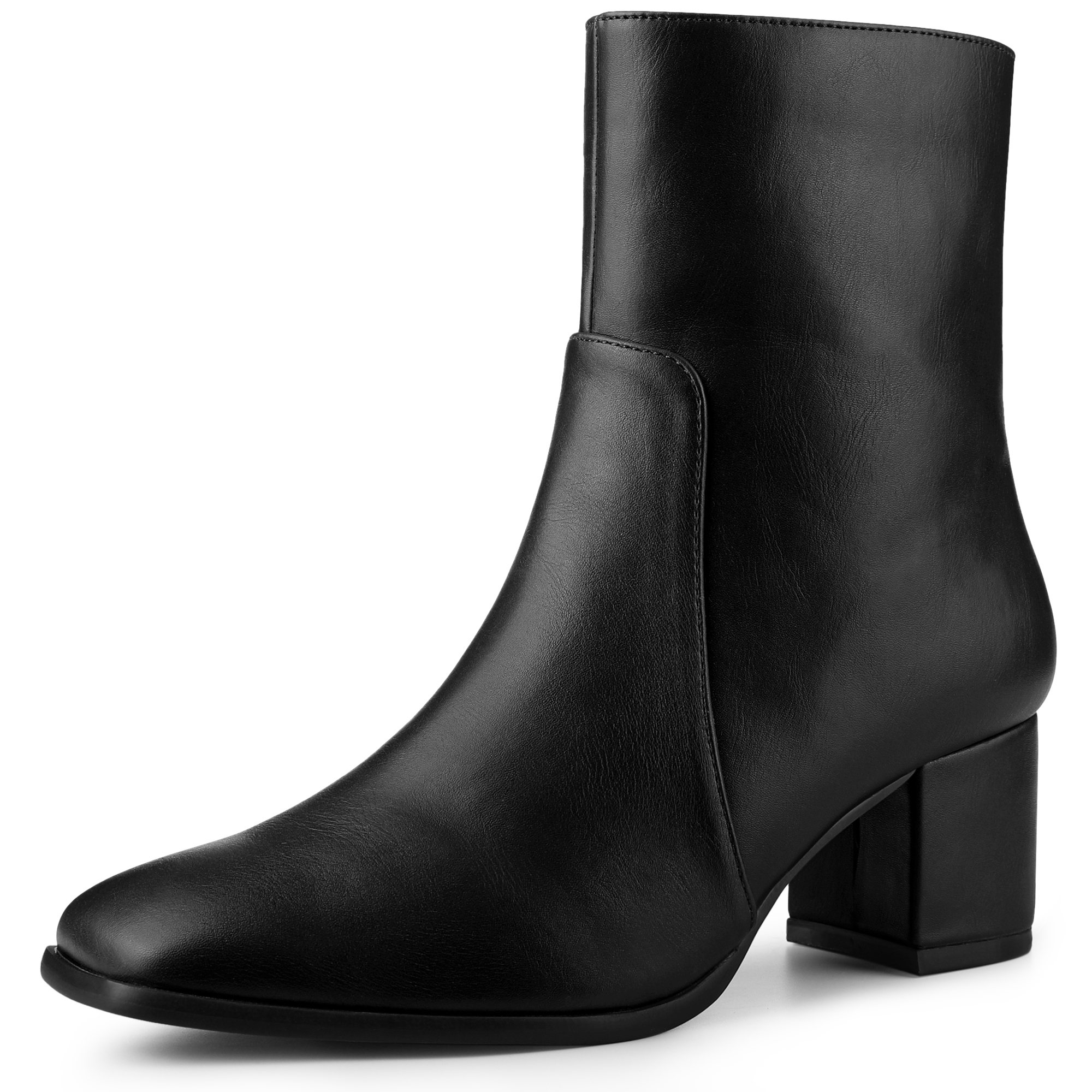 CALLNE】Squaretoe Sidezip Heelboots