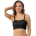 thumbnail image 1 of Unique Bargains Women's Strapless Bras Wirefree Adjustable Straps Push-up Removable Pads Bralette Black L, 1 of 6