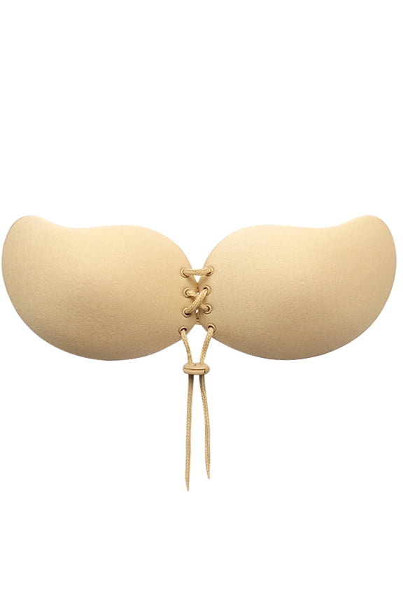 Women's Strapless Push Up Backless Bras L Beige Mango Cup