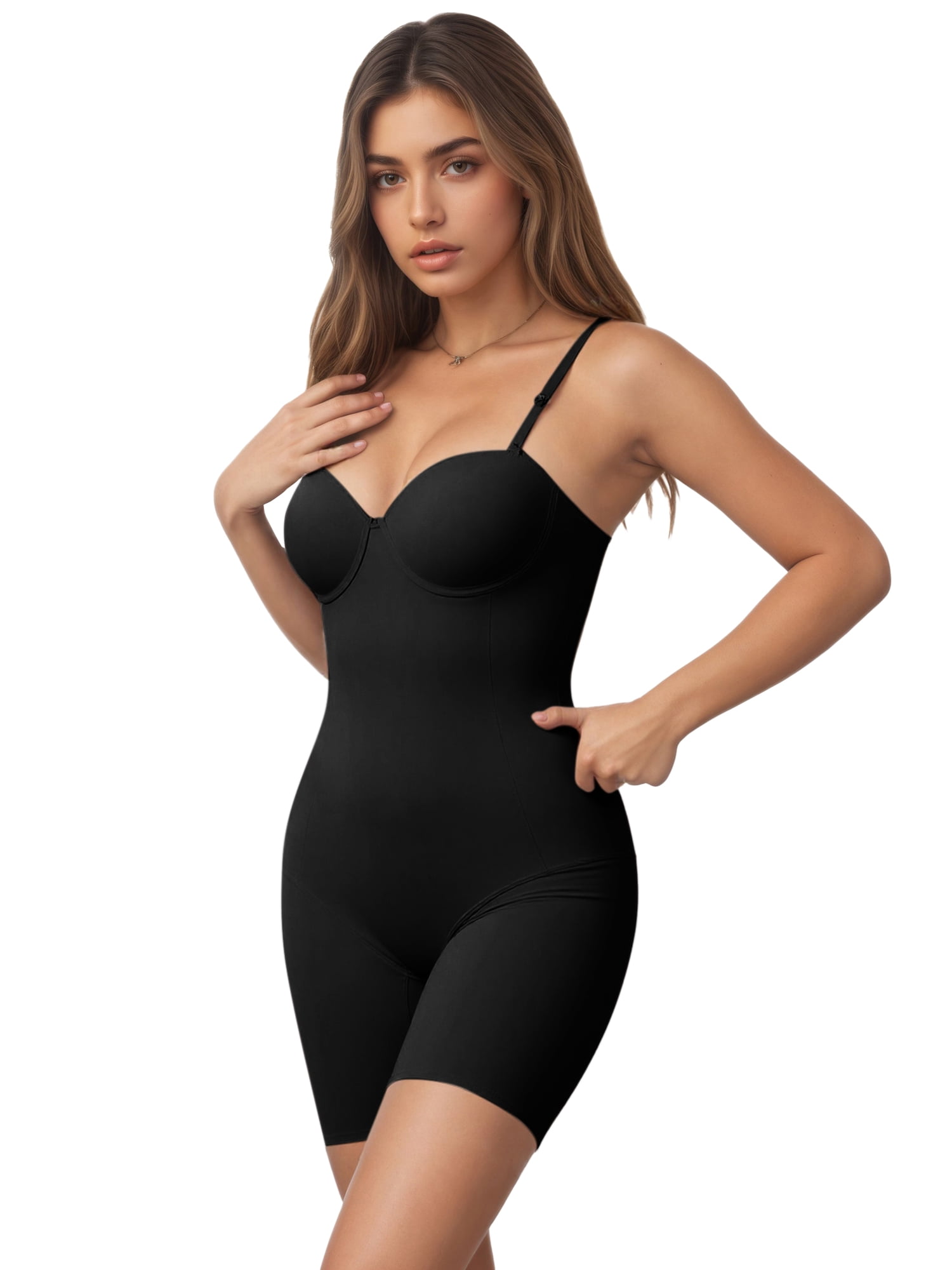 Unique Bargains Women's Strapless Shapewear Tummy Control Bodysuit S Black