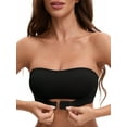 thumbnail image 1 of Unique Bargains Women's Strapless Wirefree Bandeau Bras L Black, 1 of 6