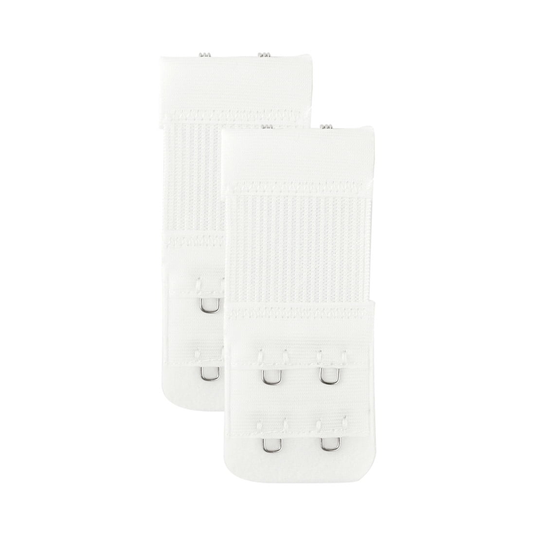 Unique Bargains 2Pcs Adjustable Bra Extenders 2x2/2x3/2x4 Hooks White 2 Rows 2 Hooks