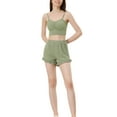 thumbnail image 1 of Unique Bargains Women's Stretchy Knit Spaghetti Strap Runch Cami with Shorts Pajama Set, 1 of 5