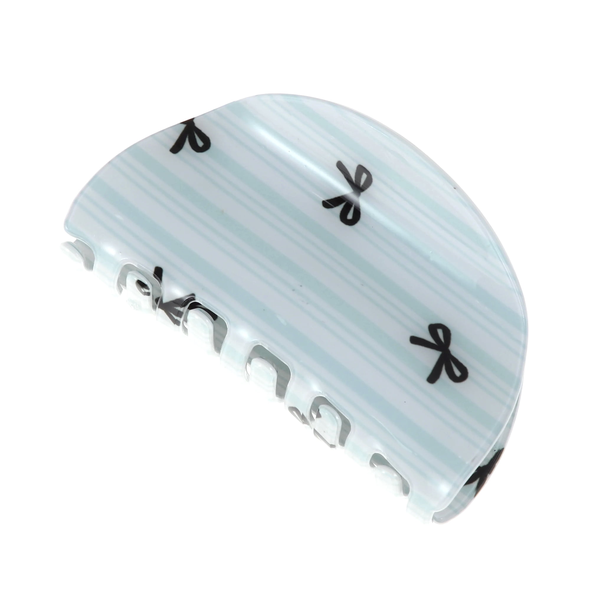 Unique Bargains Women's Stylish Hair Accessory Fashion Plaid Claw Clip Blue White