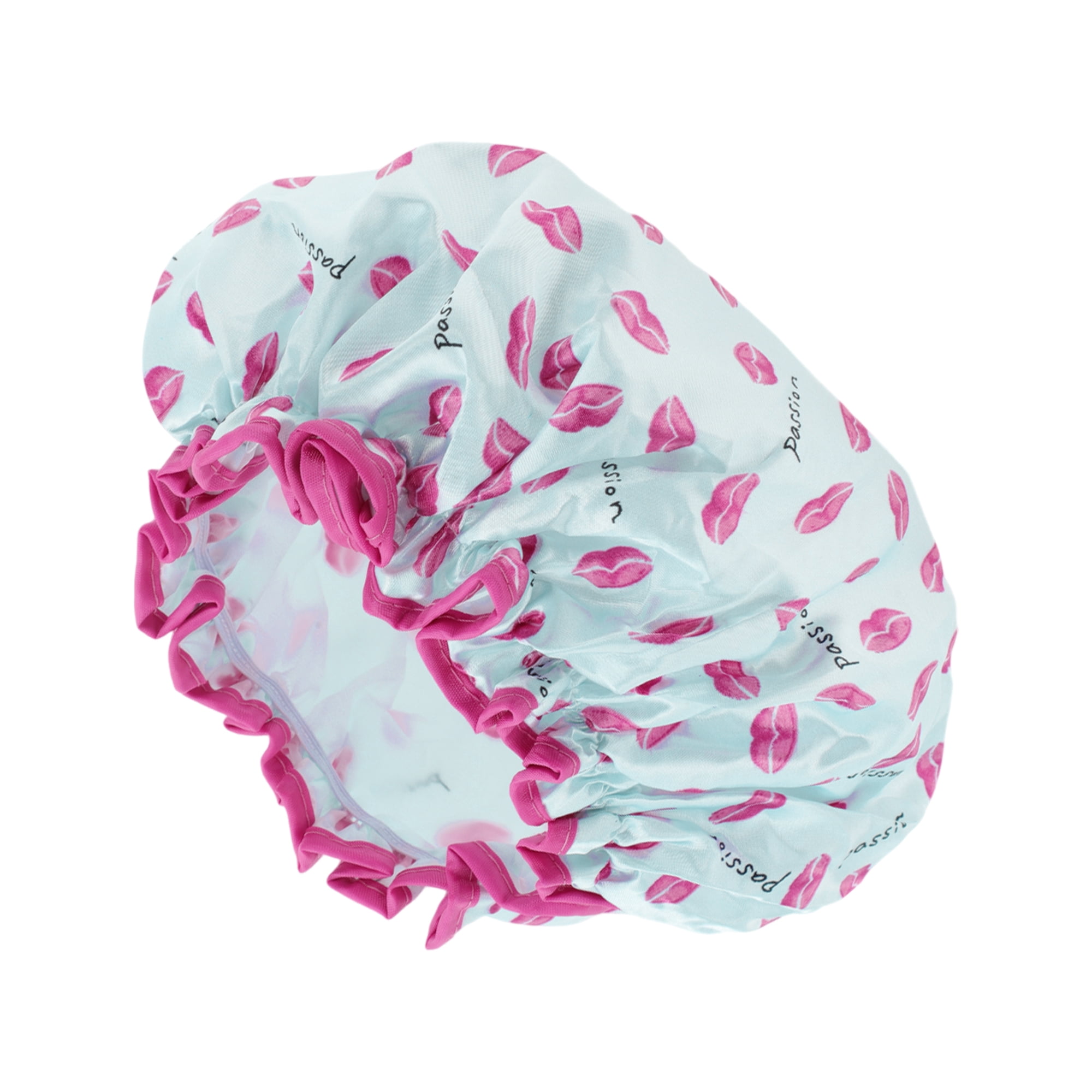 Unique Bargains Women's Sunflower Bath Cap 1 Pc Gray, Rose Red