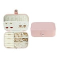thumbnail image 1 of Unique Bargains Women's Travel Jewelry Box Portable PU Leather Jewelry Organizer Case Pink, 1 of 7