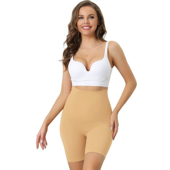 DARING DIVA Women's Tummy Control Breathable High Waist Shapewear Panties Beige X-Small