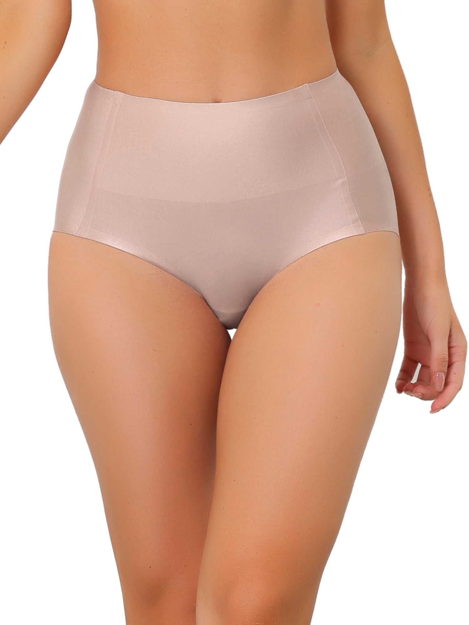 Unique Bargains Women's Tummy Control Breathable Hipster Underwear M Light Pink