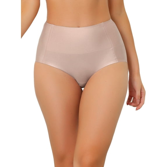 Unique Bargains Women's Tummy Control Breathable Hipster Underwear M Light Pink