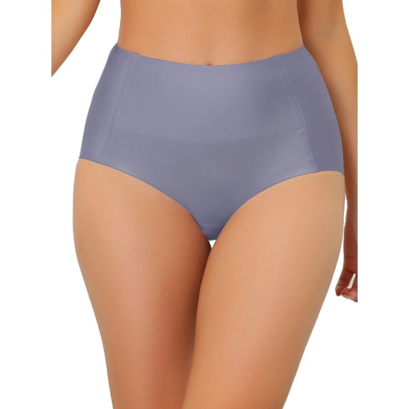Unique Bargains Women's Tummy Control Breathable Hipster Underwear Panties S Purple