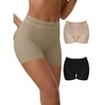 thumbnail image 1 of Unique Bargains Women's Tummy Control Butt Lifter Thigh Slimmers L Black/Beige/Khaki, 1 of 6