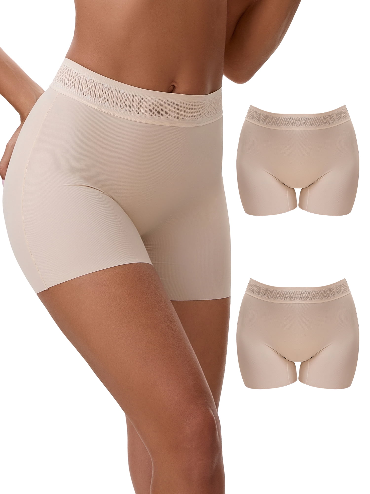 Unique Bargains Women's Tummy Control Butt Lifter Thigh Slimmers M 3 Beige