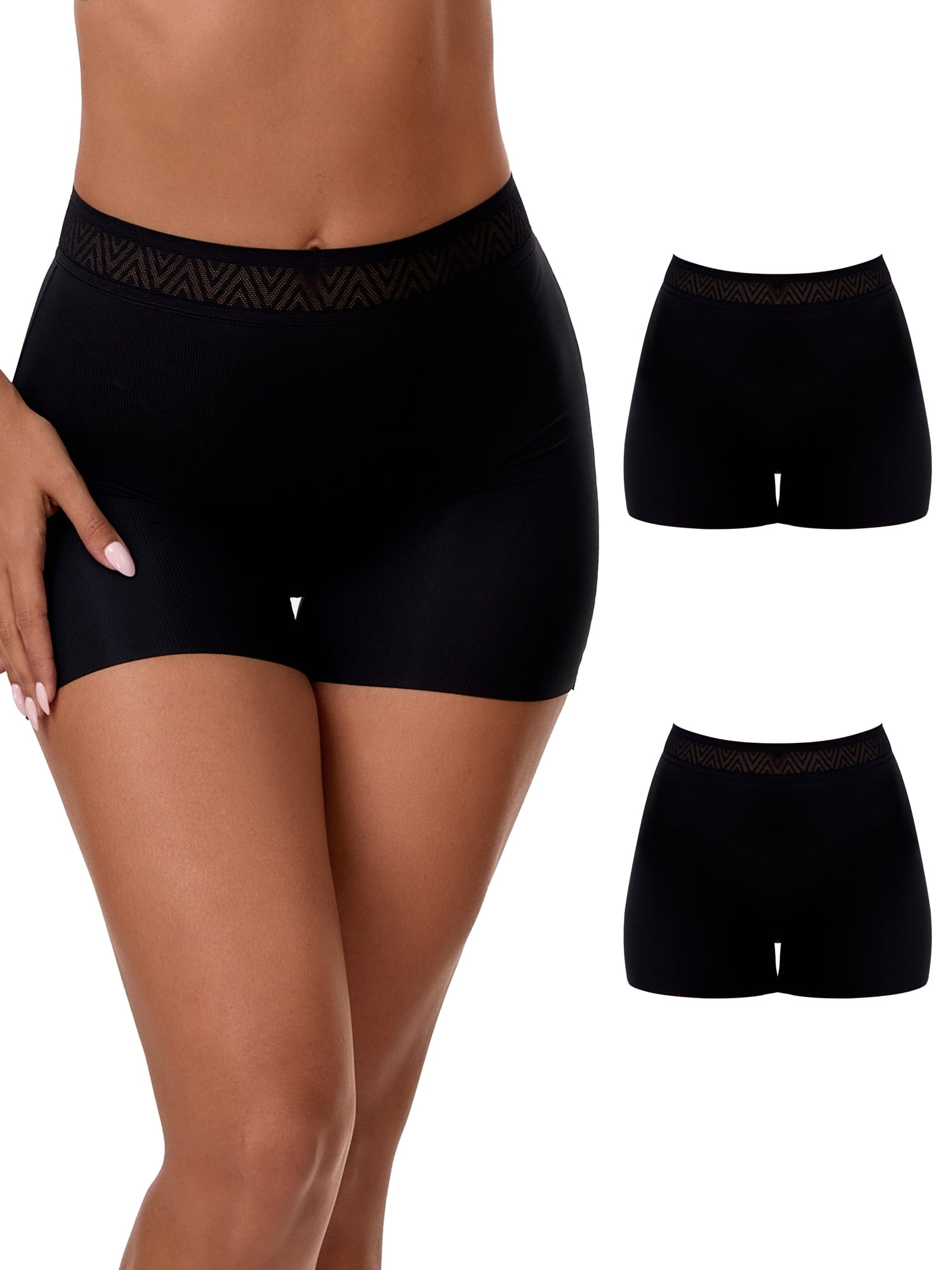 Unique Bargains Women's Tummy Control Butt Lifter Thigh Slimmers XL 3 Black