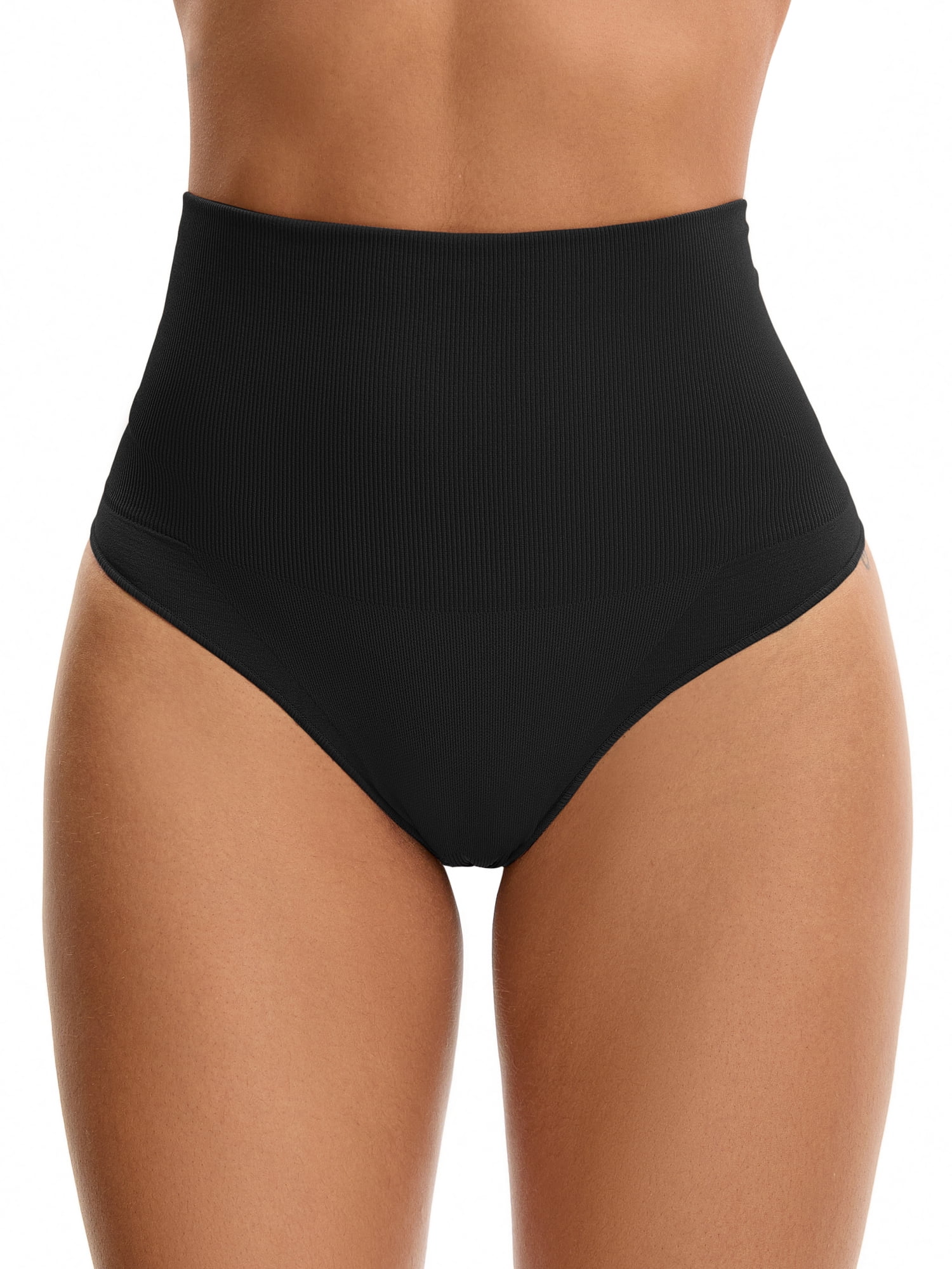 Unique Bargains Women's Tummy Control High Waist Shaping Panties L Black