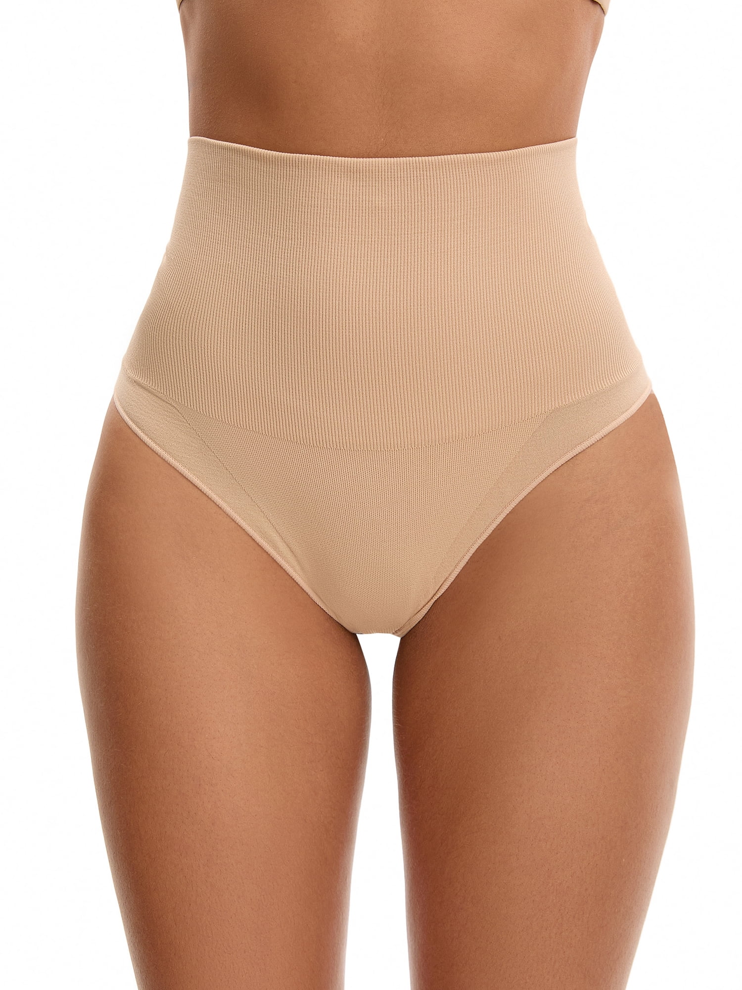 Unique Bargains Women's Tummy Control High Waist Shaping Panties S Beige