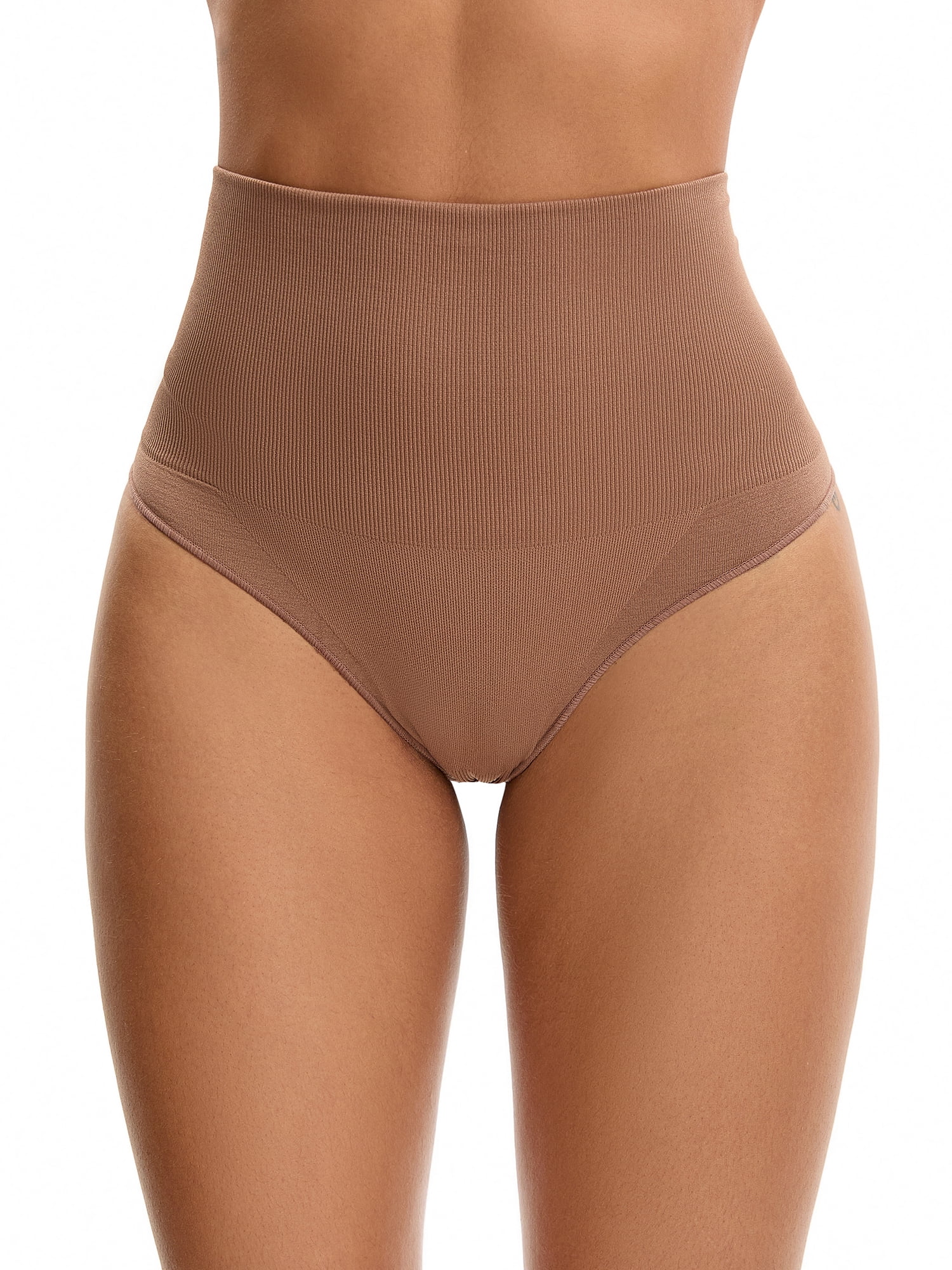 Unique Bargains Women's Tummy Control High Waist Shaping Panties S Coffee