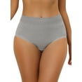 thumbnail image 1 of Unique Bargains Women's Tummy Control Lace Trim Ribbed Soft Underwear L Gray, 1 of 6