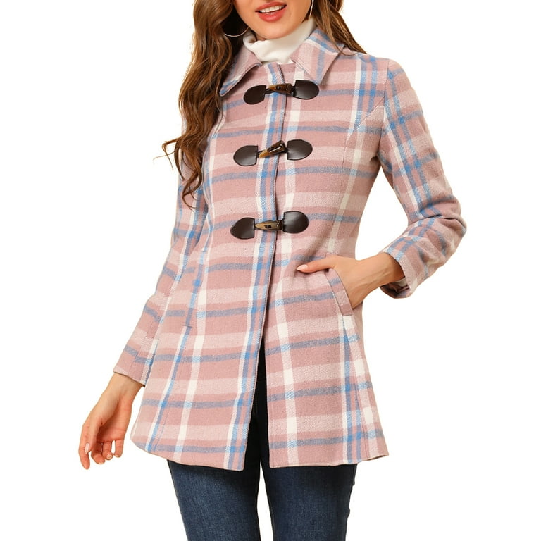 Casual Plaid Draw String Buckle Hooded Collar Outerwear(4 Colors) Casual Plaid Draw String Buckle Hooded Collar Outerwear(4 Colors)