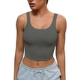 thumbnail image 1 of Unique Bargains Women's U Back Shapewear Muscle Tank Top With Built In Bra S Gray, 1 of 6
