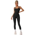 thumbnail image 1 of DARING DIVA U Neck Tummy Control Workout Sleeveless Bodysuit M Black, 1 of 6