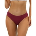 thumbnail image 1 of DARING DIVA Women's Underwear Hipster Soft Panty Available in Plus Size 3XL Burgundy, 1 of 6