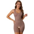 thumbnail image 1 of DARING DIVA V Neck Butt Lifter Full Body Shaper Slimmer Jumpsuit S Brown, 1 of 6