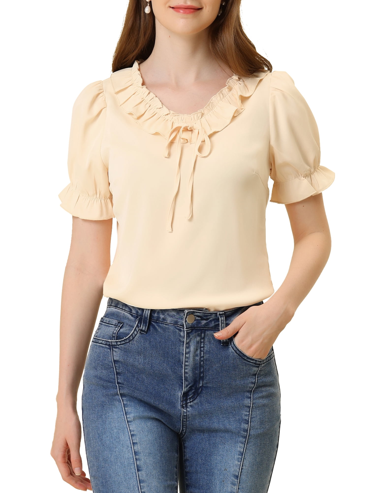 Ruffle cuff blouse online