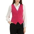 thumbnail image 1 of Unique Bargains Women's V Neck Sleeveless Retro Velvet Racerback Steampunk Vest, 1 of 6