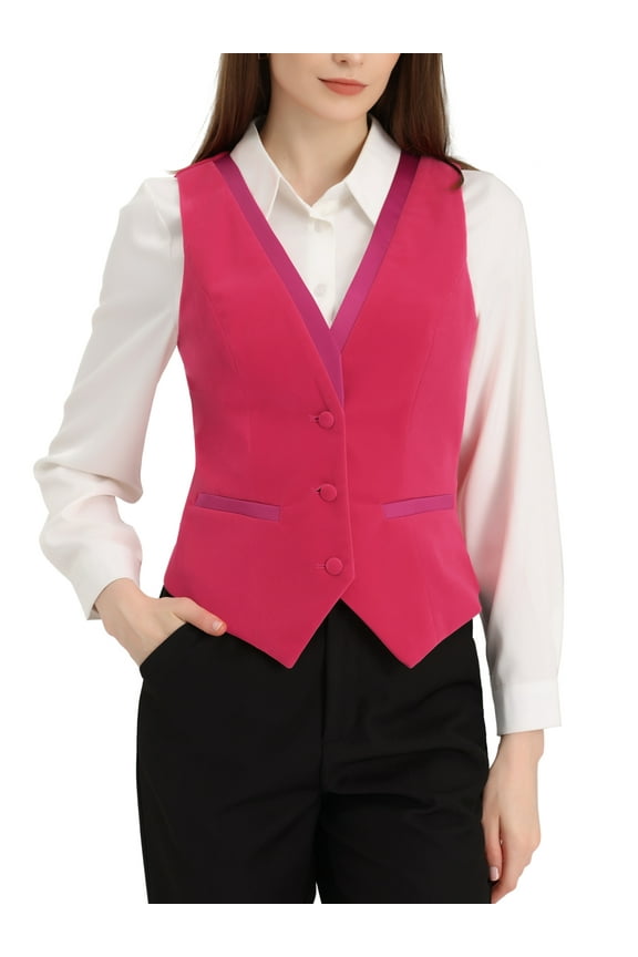 Women's V Neck Sleeveless Retro Velvet Racerback Steampunk Vest