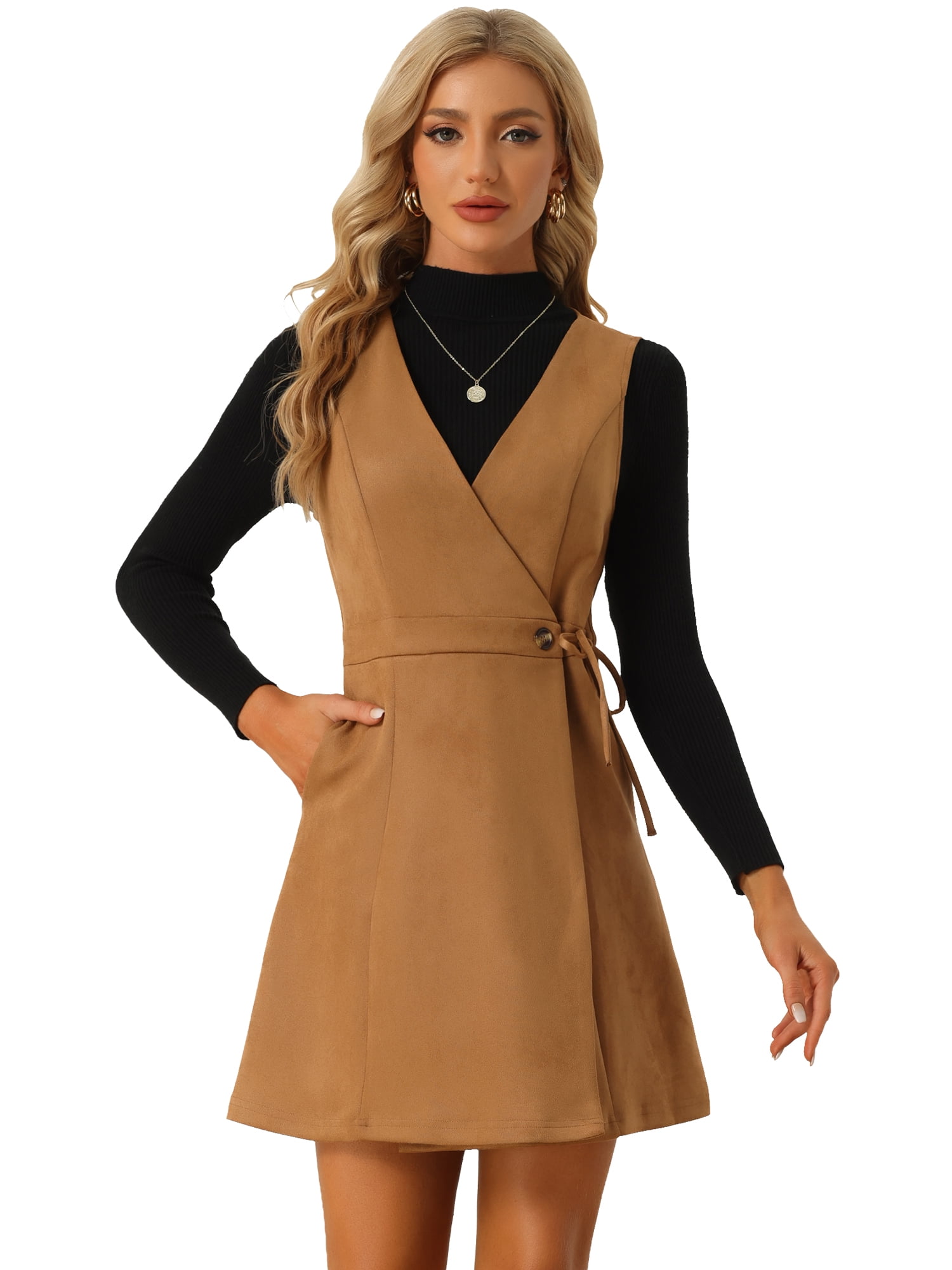 Suede pinafore hotsell