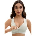thumbnail image 1 of Unique Bargains Women's Vest Wirefree Wave Trim U Back Soft Bras Medium Light Grey, 1 of 6