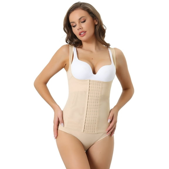 DARING DIVA Women's Waist Corset Shapewear Tummy Control Tank Top Beige X-Large