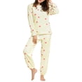 thumbnail image 1 of Unique Bargains Women's Winter Loungewear Sleepwear Flannel Pajama Set, 1 of 5