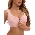 thumbnail image 1 of Unique Bargains Women's Wirefree Tank Back Bralette Wide Straps Bras Light Pink 42 D, 1 of 6