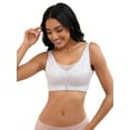thumbnail image 1 of Unique Bargains Women's Wirefree U Back V-Neck Mesh Minimizers Bras M Purple, 1 of 6