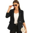 thumbnail image 1 of DARING DIVA Double Breasted Work Office Blazer XL Black, 1 of 6