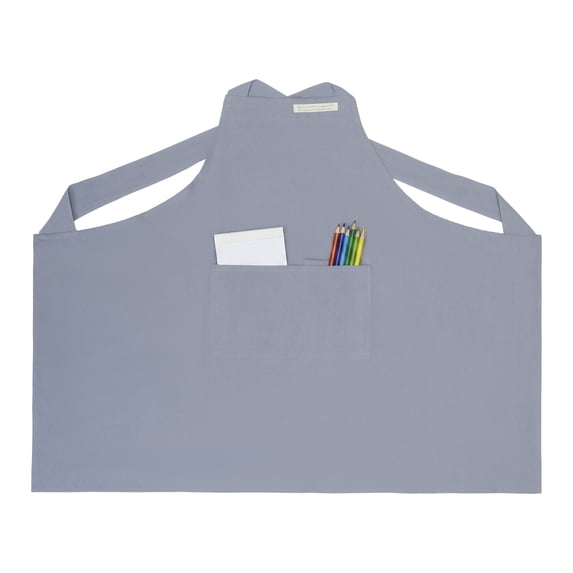 Unique Bargains Women with Pockets Kitchen Apron Cotton Cooking Apron 31.4x41.3in Gray