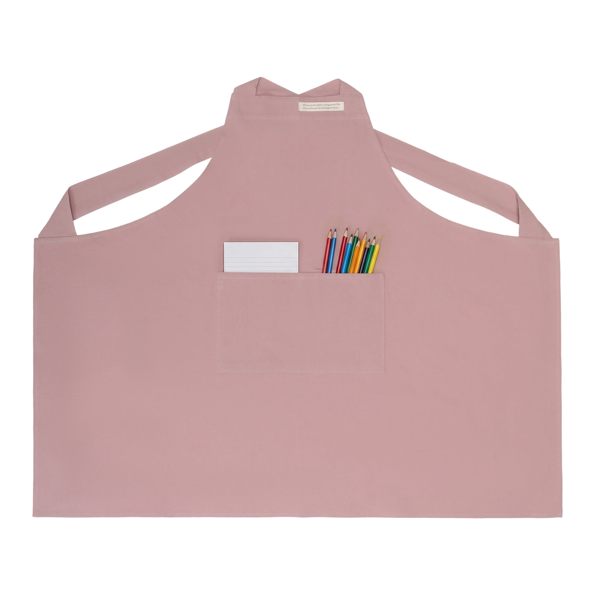 Unique Bargains Women with Pockets Kitchen Apron Cotton Cooking Apron 31.4x41.3in Pink