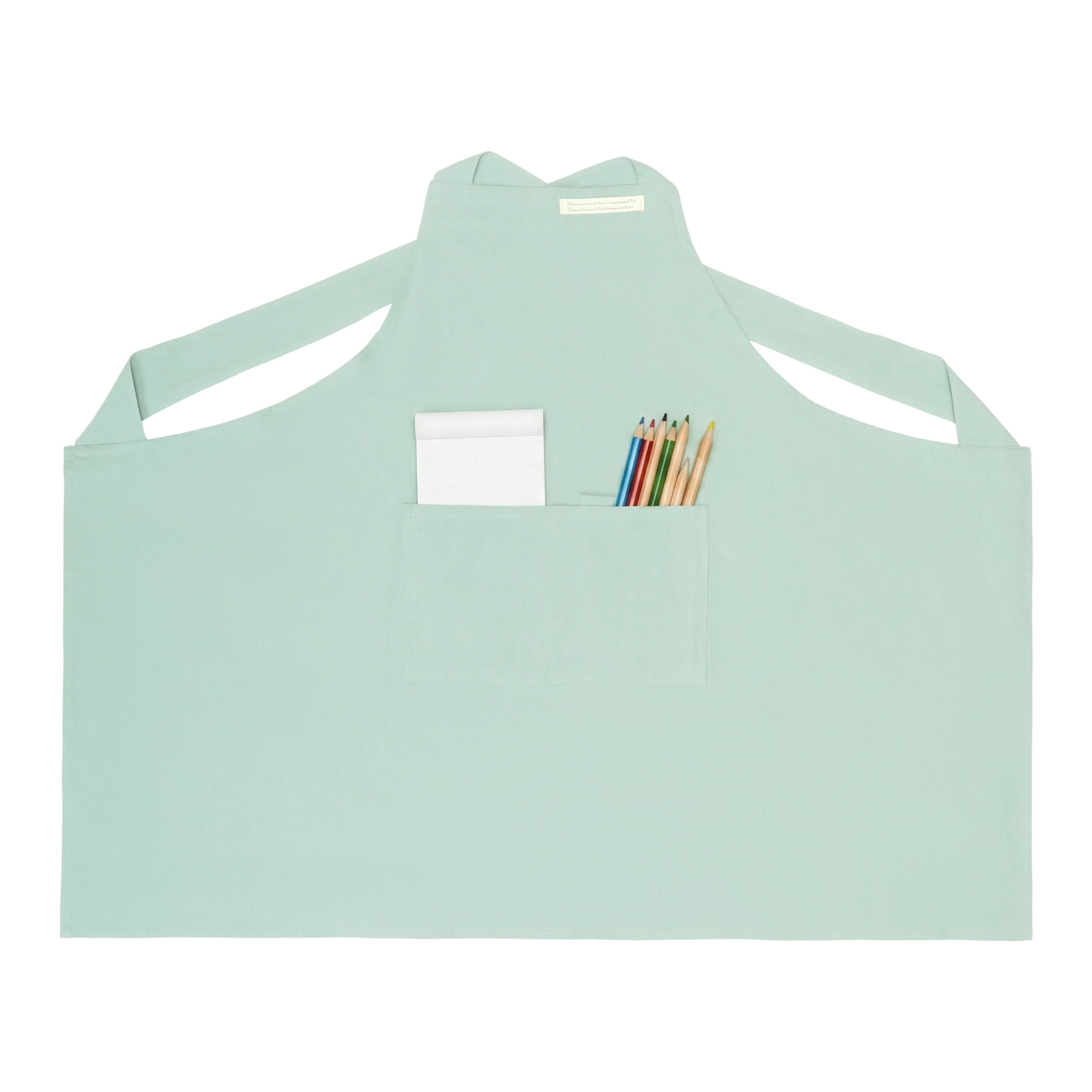 Unique Bargains Women with Pockets Kitchen Cotton Cooking Apron 31.4x41.3in Mint Green